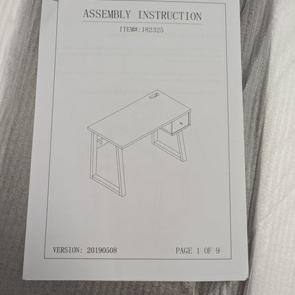 ICE ARMOR 47" W Home Office Writing Desk with One Side Drawer Computer Laptop Ta