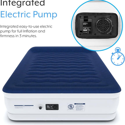 Active Era Luxury Air Mattress with Built-in Electric Pump & Raised Pillow