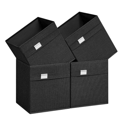 SONGMICS Storage Cubes, Set of 4 Cube Storage Bins, 10.2 x 10.2 x 11 Inches, 2 H