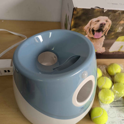 FENTERXY Automatic Dog Ball Thrower with 3 Balls Interactive Tennis Ball Launche