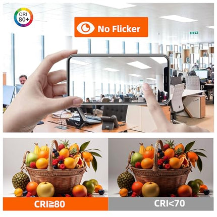 2X4 LED Flat Panel Light,4 Pack,0-10V Dimmable,75W with 7800 Lumens,5000K Daylig