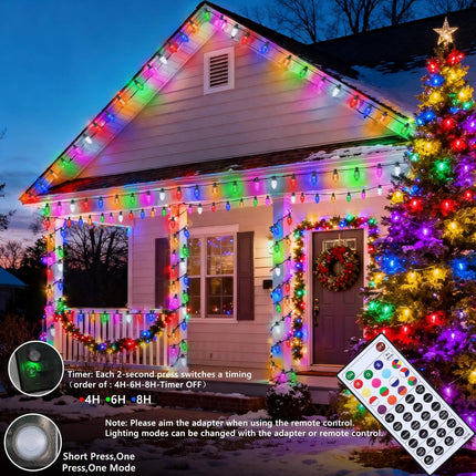 Joomer Christmas String Lights, 65FT 100 LED C9 Color Changing RGB Xmas Tree Lig