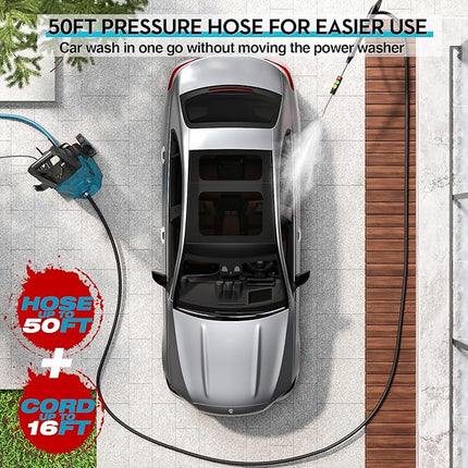 GREENER Electric Pressure Washer, 4500 PSI High Pressure Washer with 50ft Outlet