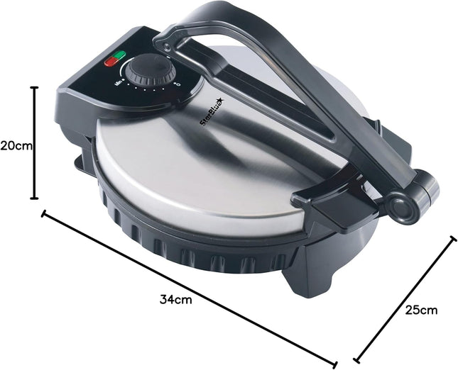 10inch Roti Maker by StarBlue with FREE Roti Warmer - The automatic Stainless St