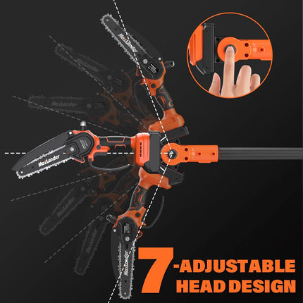 MAXLANDER 2-IN-1 Cordless Pole Saw & Mini Chainsaw