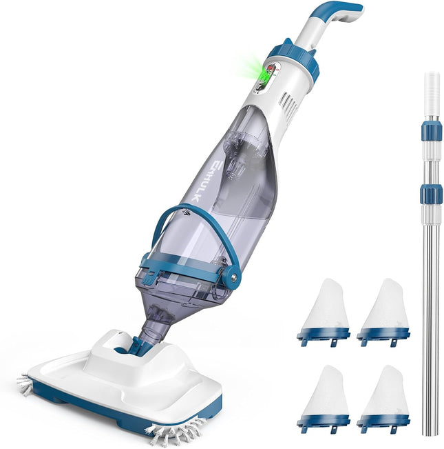 Enhulk PC15 Cordless Pool Vacuum for Above Ground Pools, 13.4in Wide Head