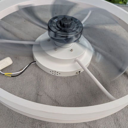 Leoezya Modern Flush Mount Low Profile Ceiling Fans with Lights and Remote, 6 Sp