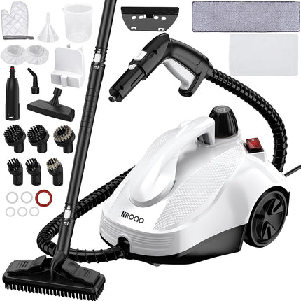 KROQO Steam Cleaner, Steamer with 23 Accessories, Powerful Multipurpose Portable