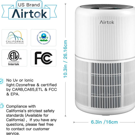 2Pack Air Purifier for Home Bedroom with H13 True HEPA Filter for Smoke, Smokers