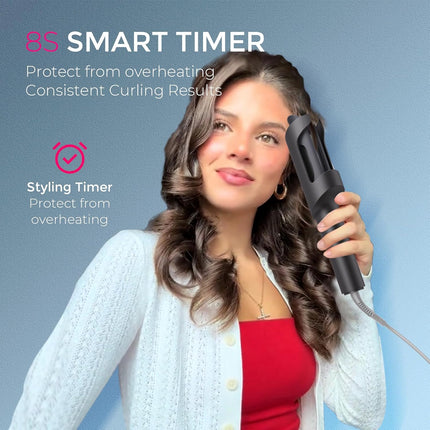 TYMO CURLPRO Automatic Rotating Curling Iron - Beach Waves Curling Wand, Portabl