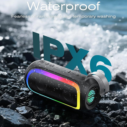 Portable Bluetooth Speaker, IPX6 Waterproof 20W HiFi Stereo Sound with Deep Bass