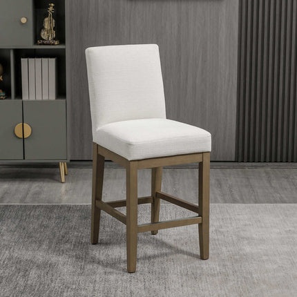 Parson Fabric Counter Stool, Cream Seat height: 66.5 cm (26.1 in) Seat depth: 40