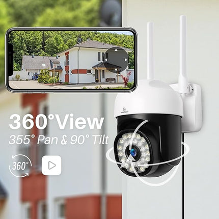 Outdoor Security Cameras, Home WiFi Surveillance Cameras, 1080P HD, Full Color N