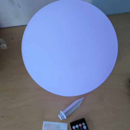 12 Inch Solar Garden Globe Light with Remote, RGB Color Changing, Outdoor