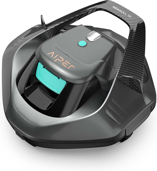 AIPER Seagull SE Cordless Robotic Pool Cleaner, 90 Min Runtime Pool Vacuum with LED Indicators & Self-Parking, Gray