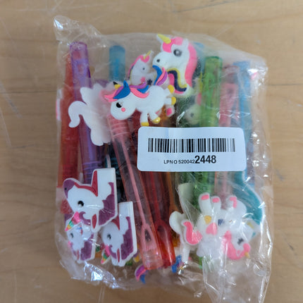 AFZMON 24 Unicorn Party Favors Bubble Wands for Kids, Rainbow Horse Mini Bubbles