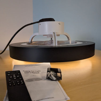 LEDIARY 20 Inch Low Profile Ceiling Fans With Lights, Led Bladeless Ceiling Fan,