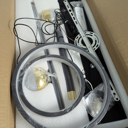 ORANOOR LED Modern Chandeliers for Dining Room, Dimmable Black Gold Chandelier K