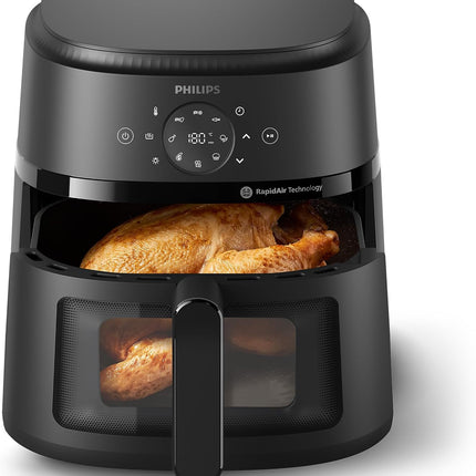 Philips 2000 Series Air Fryer with Window, 6.2L Capacity, 13 Cooking Functions & RapidAir Technology, Black