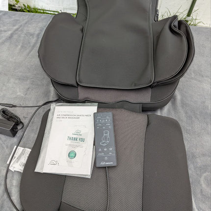 Snailax Shiatsu Back Massager With Heat - Deep Kneading Chair Pad, Adjustable In