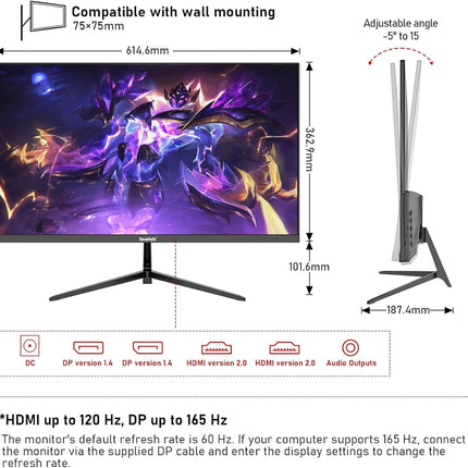 Gawfolk 27 inch 2K QHD(2560×1440) PC Screen