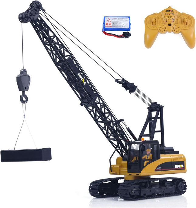 HUINA 572 15CH RC Construction Crane Truck Tower Excavator, 1/14 Scale