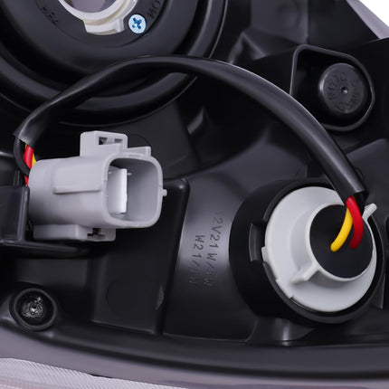 EnSyuSuMa Headlight Assembly Pair for Toyota RAV4 2009-2012, Left Driver & Right Passenger Side, Halogen, Clear Lens