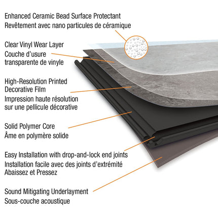 Home Decorators Collection Banded Opal 12-inch x 23.82-inch Solid Core Luxury Vi