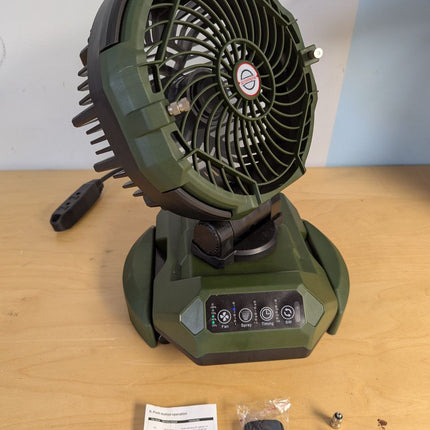 Portable Misting Fan 150° Oscillating,30000mAh Rechargeable Battery Powered,4 St