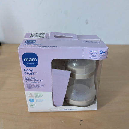 MAM Easy Start Self Sterilising Anti-Colic Baby Bottle 2 Pack (2 x160 ml) with S