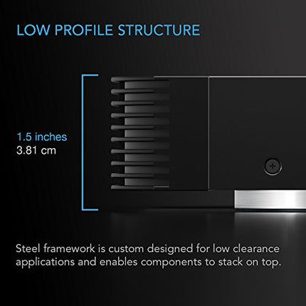 AC Infinity AIRCOM T8, Quiet Cooling Blower Fan System 17" for Receivers, Amps,