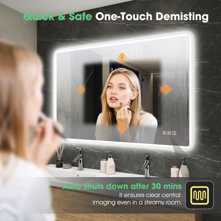 S·BAGNO 47.2''x27.2'' LED Bathroom Mirror with Lights