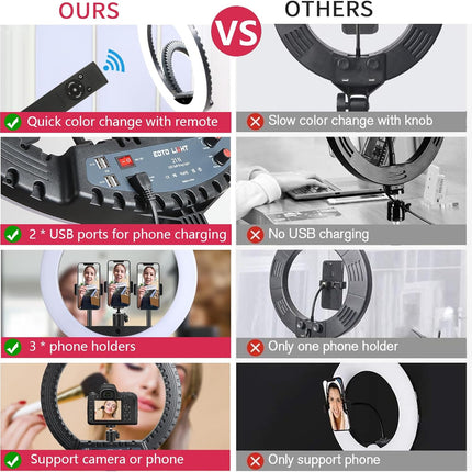 21 inch LED Ring Light with Tripod Stand, Video Ring Light for Selfie Photograph
