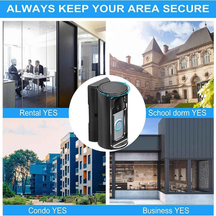 Adjustable Doorbell Mount, No Drill Installation Doorbell, Versatile Ring Door H