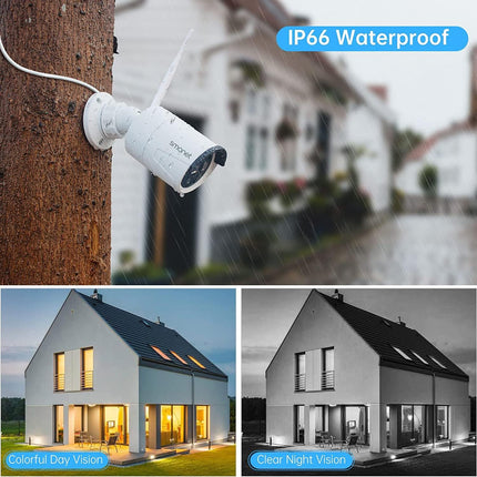 5MP HD, Audio Wireless Security Camera System, 3TB Hard Drive, SMONET 8CH Comple
