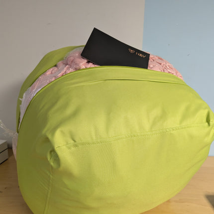 N&V Medium Shell Bean Bag Chair, Adult Size Bean Bag Sack, Foam Filling, Include