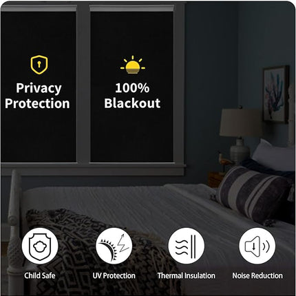 GENIMO 100% Blackout Roller Window Shades, Window Blinds Cordless with Thermal I