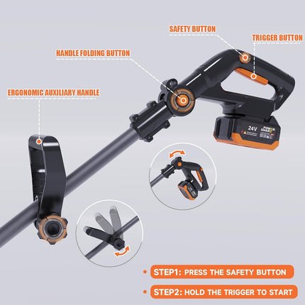 24V 4Ah Electric Snow Shovel Cordless Snow Blower Cordless Snow Shovel with Batt