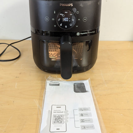 Philips 2000 Series Air Fryer with Window, 6.2L Capacity, 13 Cooking Functions & RapidAir Technology, Black