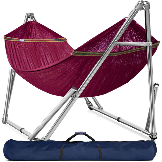 Tranquillo Double Hammock with Stand 650lb Capacity Double Hammock with Spreader