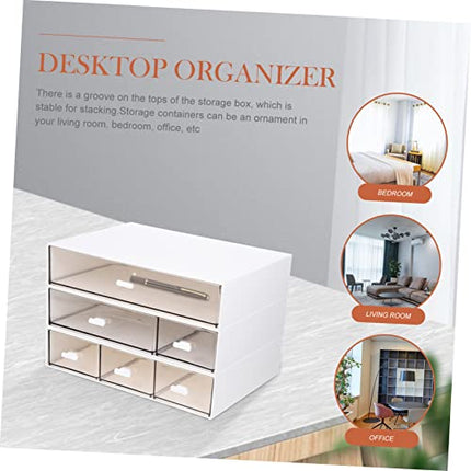 MOKKHNB 3pcs Multipurpose Desktop Storage Box Multi Organizer for Office and Pla