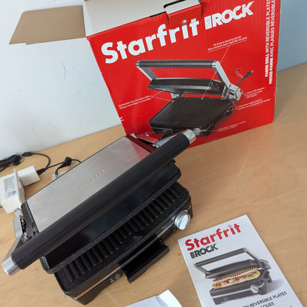 (Cracked plastic) Starfrit The Rock Panini with Reversible Plates