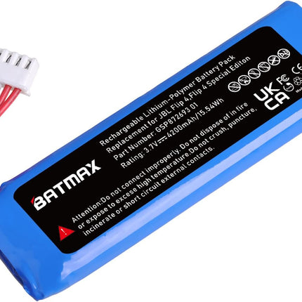Batmax 1Pc 4200mAh Battery for JBL Flip 4, Flip 4 Special Edition, JBL GSP872693