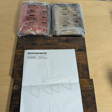 SONGMICS Cabinet Organizer Shelf, Set of 2 Kitchen Counter Shelves, Kitchen Stor