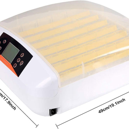 Egg Incubator for Hatching 56 Chicken Eggs Automatic Turning Temperature Humidit