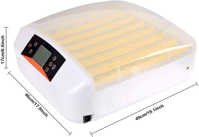 Egg Incubator for Hatching 56 Chicken Eggs Automatic Turning Temperature Humidit