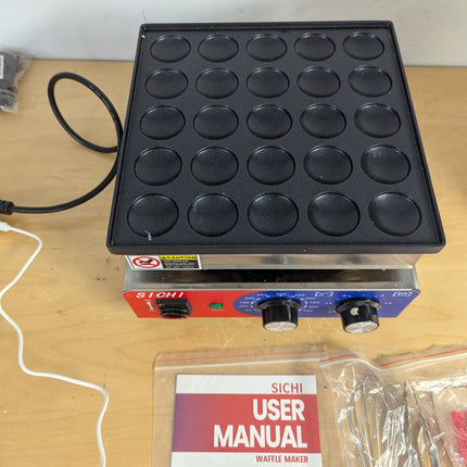SICHI Mini Pancake Maker Machine with 550℉Heating and Timer Control, 25PCS Elect