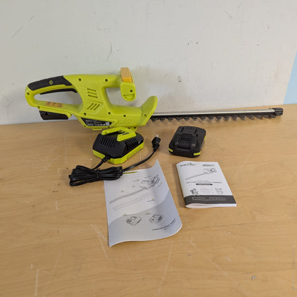 SnapFresh 20V Cordless Hedge Trimmer, 18 in Dual-Action Blades with 2.0Ah Battery & Fast Charger, 4 lb