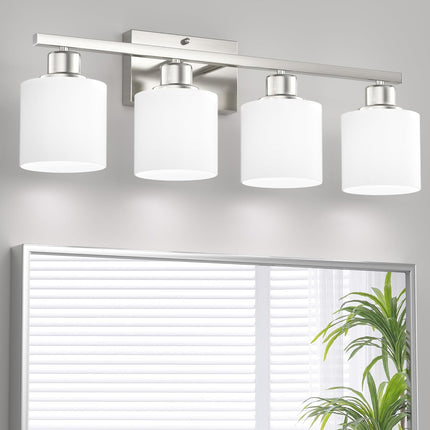 Bathroom Lights Over Mirror Brushed Nickel, Anti-Rust 4-Light Bathroom Vanity Li