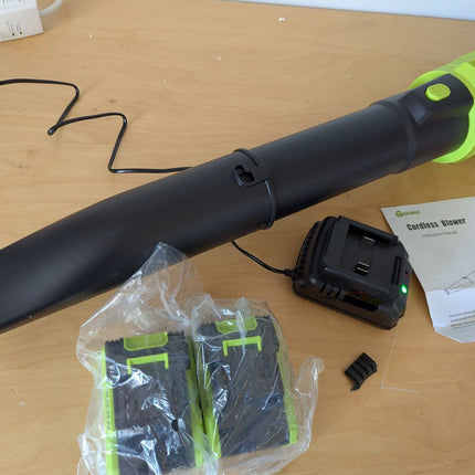 GREENER 21V Leaf Blower Cordless - 460CFM/145MPH Turbo Mode Electric Leaf Blower